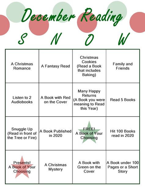 Sometimes you just need a Bingo card to help keep you on track for your monthly reading. Check out this Decemver Bingo for some fun prompts to guide your reading. December Book Bingo, December Reading Challenge, December List, Reading Bujo, Book Bingo, December Reading, Fun Prompts, November Reading, Reading Bingo