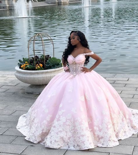 Pink Dresses For Sweet 16, Pink And Gold Sweet 16 Dress, Baby Pink Sweet 16 Dress, Sweet 16 Light Pink Theme, Sweet 16 Black Girls Dresses, Pink Birthday Dress Sweet 16, 16th Birthday Dresses Sweet Sixteen, Sweet 16 Pink Dresses, Pink Dress Sweet 16