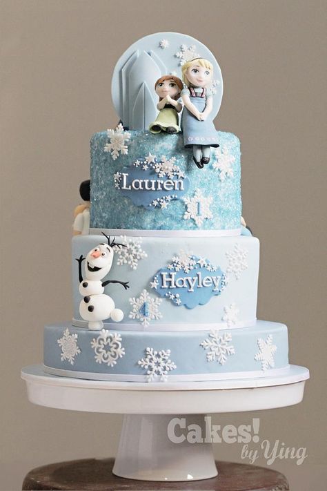 Elsa Birthday Cake, Elsa Anna And Olaf, Frozen Birthday Party Cake, Pastel Frozen, Frozen Themed Birthday Cake, Anna And Olaf, Anna Cake, Olaf Cake, Frozen Theme Cake