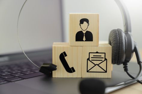 Call Center, Wood Blocks, Premium Photo, Headset, Communication, Stock Photos, Wood, Quick Saves