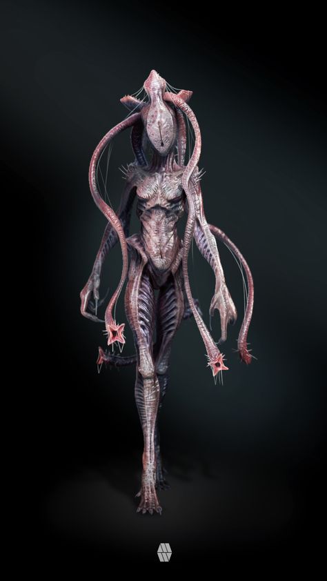 ArtStation - Stranger Than Strange Creature Concept 05 - 'MIND FLAYER', Marcus Whinney Monster Creature Design, Stranger Things Creature, Dark Dungeon, Stranger Things Monster, The Mind Flayer, Monster Creature, Madara Susanoo, Mind Flayer, Lovecraftian Horror