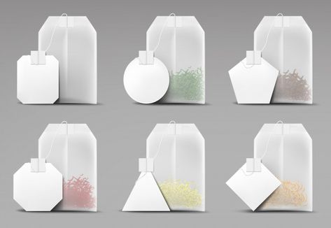 Tea bags set isolated on grey | Free Vector #Freepik #freevector #freefloral #freegreen #freetag #freered Organic Tea Packaging, Beverage Advertising, Blank Mockup, Tea Tag, Tea Packaging Design, Dry Herbs, Design Studio Logo, Organic Tea, Logo Design Art