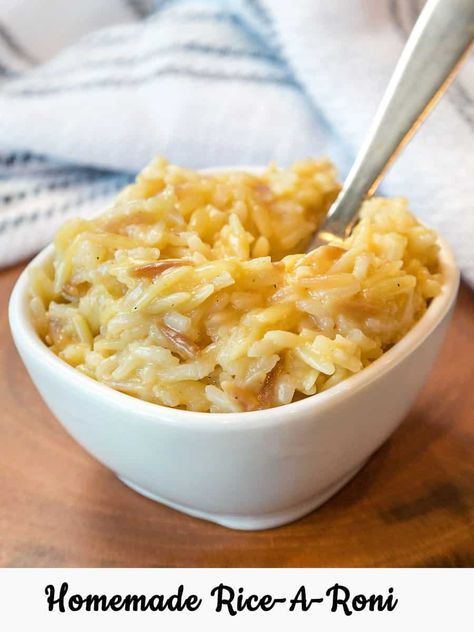 Four Cheese Rice A Roni Recipes, Rice A Roni Recipes, Ricearoni Recipes, Homemade Rice A Roni, Fried Rice Seasoning, Grain Dishes, Rice A Roni, Rice Side Dish Recipes, Cheesy Rice