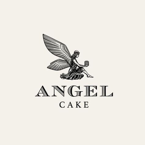 Cake Shop Logo, Angel Logo, Logo Branding Design, Salon Logo Design, Cake Logo Design, Logo Shapes, Beauty Salon Logo, Food Logo Design, Online Logo Design