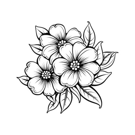 Flower Arrangements Drawing, Illustration Fleur, Flower Vector Illustration, Aries Art, Flower Pattern Drawing, Tattoo Practice, Illustration Flower, Floral Illustration, Vector Flowers