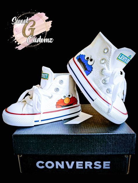 Excited to share the latest addition to my #etsy shop: Custom Kid's Converse Shoes Boys https://etsy.me/3bSg99P Converse Shoes For Kids, Converse Shoes Boys, Elmo Shoes, Kids Converse Shoes, Custom Baby Shoes, Elmo Birthday Party, Toddler Converse, Elmo Party, Ribbon Laces