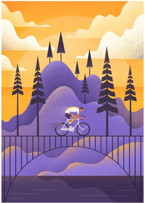 Dan Gartman, Plakat Design Inspiration, Illustration Design Graphique, Graphisches Design, Flat Design Illustration, Plakat Design, 카드 디자인, Bicycle Art, Abstract Illustration