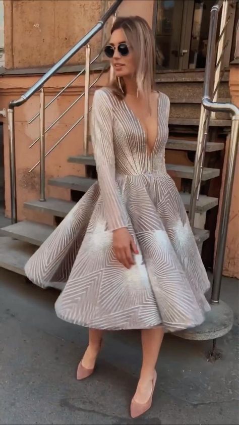 Long Sleeve Dress Party, Party Dress Midi, Prom Dress Evening, Elegant Dresses Classy, Classy Dress Outfits, Dress A Line, Elegant Dresses For Women, Glam Dresses, Dress Evening