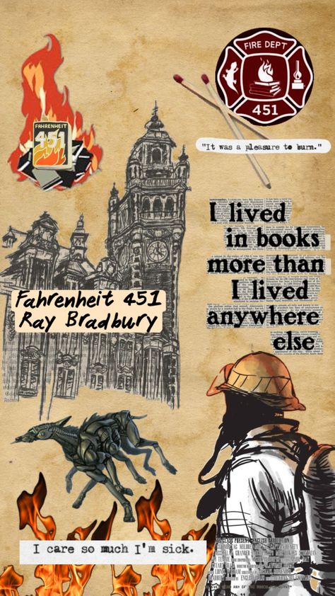 Fahrenheit 451 wallpaper ❤️‍🔥📖🧯⛓️#wallpaper #aesthetic #farenheit451 Farenheight 451 Aesthetic, Fahrenheit 451 Aesthetic, Ray Bradbury Art, Fahrenheit 451 Art, 451 Fahrenheit, Teenage Aesthetic, Fahrenheit 451, Dystopian Books, Jordan Shoes Girls