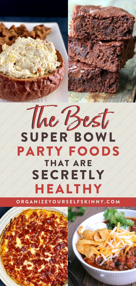 Super Bowl Food For A Crowd, Healthy Superbowl Party Food Ideas, Superbowl Food Ideas, Healthy Super Bowl Recipes, Superbowl Party Food Healthy, Football Party Food Appetizers, Superbowl Party Food Easy, Superbowl Foods, Super Bowl Essen