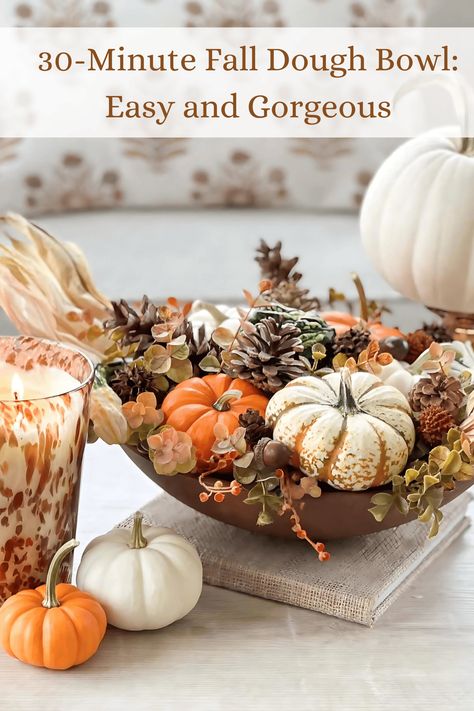 Decorated Dough Bowls Centerpieces, Thanksgiving Dough Bowl Centerpiece, Fall Dough Bowl, Dough Bowl Centerpiece, Bowl Centerpiece, Dough Bowl, Fall Decor Diy, It's Fall, Of Ideas