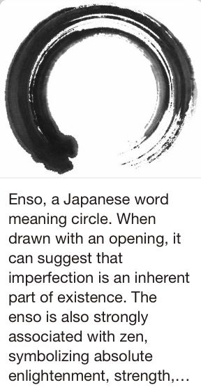 Japanese Tattoo Art With Meaning, Enso Circle Meaning, Zen Symbols Meaning, Circle Symbols Meaning, Perfectionism Tattoo, Enso Meaning, Japanese Spirituality, Circle Tattoo Ideas, Japanese Meaningful Words Tattoo