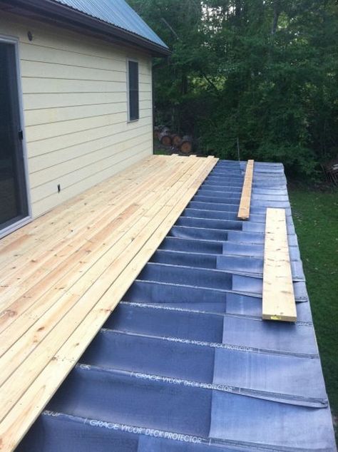 Under Deck Roofing, Under Deck Drainage System, Flowy Jacket, Under Deck Drainage, Patio Under Decks, Outdoor Living Deck, Deck Installation, Patio Deck Designs, Deck Construction