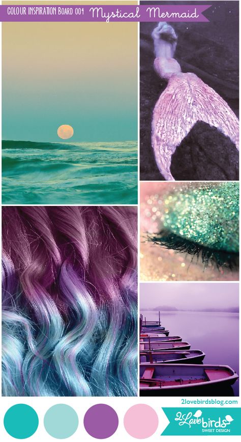 Mermaid Party Printables, Mermaid Printables, Mystical Mermaid, Colour Explosion, Color Inspiration Boards, Best Wedding Ideas, Collage Landscape, Colors Combinations, Photo Wall Decor