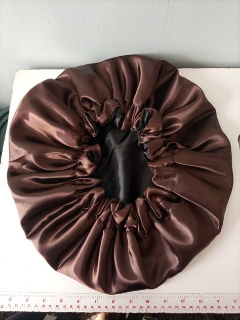 Bonnets Aesthetic, Aesthetic Bonnet, Warm Brown Bonnet, One Size Fits Most, Bonnet Aesthetic, Aa Culture, Brown One Size Cap Bonnet, Brown Bonnet, Bonnet Satin Natural Hair, Brown One-size Bonnet