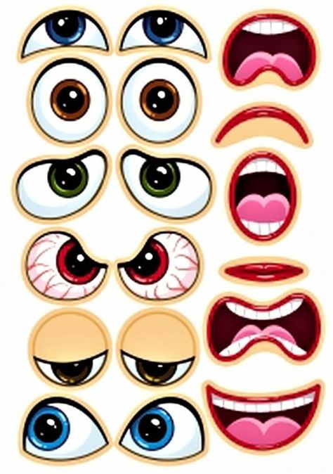 Oppgaver For Barn, Cartoon Eyes, Family Fun Games, Homecoming Proposal Ideas, Paper Crafts Diy Kids, Preschool Art, Homecoming Proposal, Proposal Ideas, Facial Expressions