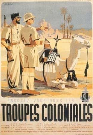 French Colonial Army visiting exotic locals Here you will find all kinds of pins about the French Foreign Legion. Here you will find all kinds of pins about the French Foreign Legion. Here you will find all kinds of pins about the French Foreign Legion. Human Zoo, French Armed Forces, Military Poster, French Foreign Legion, Propaganda Art, French Colonial, French Army, Propaganda Posters, Military Art