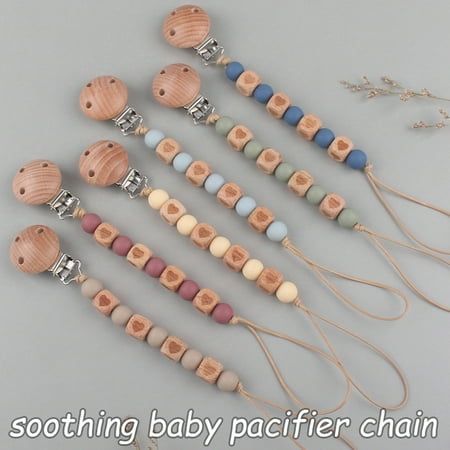 Description: With the multipurpose feature, it is very useful and practical to use. Due to the exquisite and high-quality workmanship, it has a longer service life. Undoubted that its compact size and lightweight body ensure the product features with portable. Pacifier chain is smooth and rounded, easy to use and prevents the pacifier from falling off. It is constructed of beech material. The length of this product is 24cm. It is suitable for baby products. Item Name: Pacifier Chain Material: Be Baby Socks Roses, Infant Pacifier, Baby Soother, Dummy Chain, Beaded Pacifier Clip, Baby Pacifier Holder, Pacifier Strap, Baby Pacifier Clip, Soothing Baby