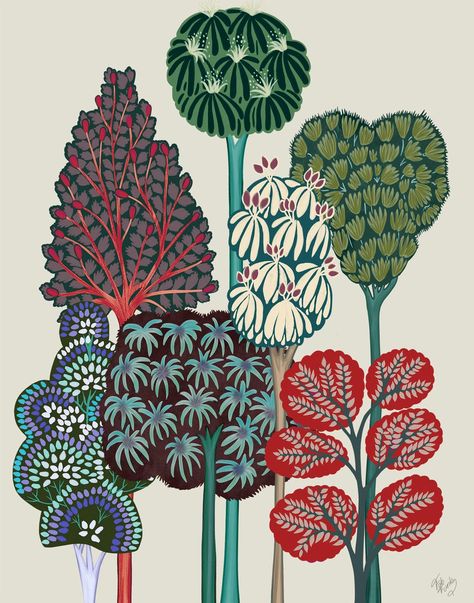 Forest Print Pattern, Mid Century Modern Prints, Noise Art, Botanical Interior, Serene Forest, Gond Painting, Book Prints, Tree Logo Design, Lotus Flower Art