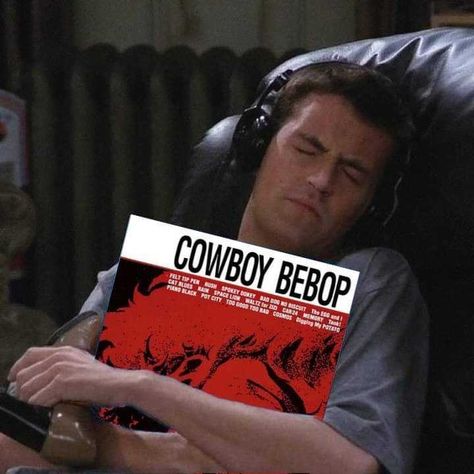 Spike Spiegel Headphones, Cowboy Bebop Memes, Cowboy Bebop Funny, Cowboy Bebop Icons, Youre Gonna Carry That Weight, Cowboy Bebop Anime, Spike Spiegel, See You Space Cowboy, Shojo Anime