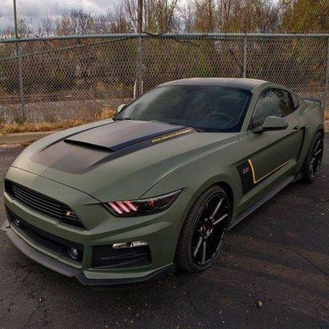 Matte army green mustang.  Beautiful Mustang, Sports Car, Sports, Green, On Instagram, Instagram