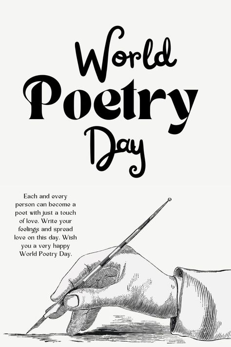 Happy World Poetry Day! Urban Poetry, World Poetry Day, Poetry Day, Prose Poetry, Blackout Poetry, Poetry Reading, World Days, Poetry Art, Romantic Poetry