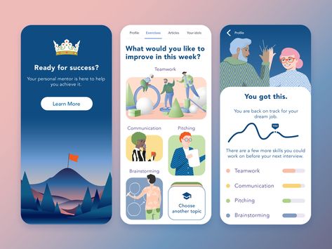 Gamification Ui, App Mobile Design, Interactive Web Design, Journal App, Mobile App Design Inspiration, App Interface Design, App Layout, App Design Inspiration, Travel Brand