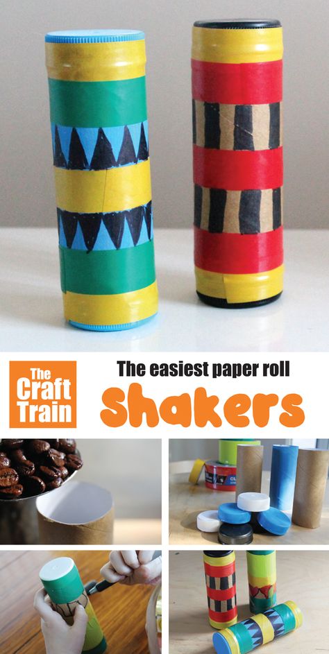 How to make a shaker | The Craft Train Instrument Craft, Homemade Instruments, Cardboard Rolls, Diy Instruments, Preschool Music, Music Crafts, Diy Musical Instruments, Toilet Paper Roll Crafts, Paper Roll Crafts