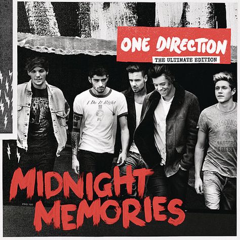 One Direction: Midnight Memories (Deluxe. Edition) - 2013. One Direction Midnight Memories, 1d Albums, One Direction Poster, One Direction Albums, Murs Roses, Cool Album Covers, White Lies, Midnight Memories, One Direction Imagines