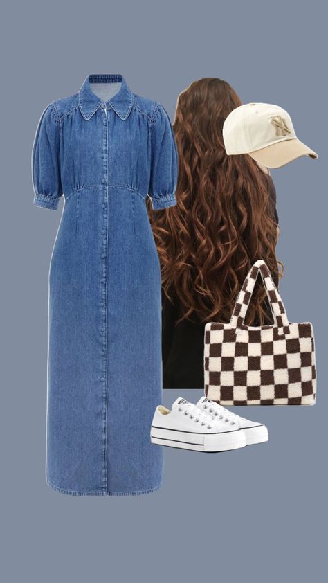 #apostolicpentecostal #modestfashion #apostolic #pentecostal Cute Overall Outfits, Modest Spring Outfits, Apostolic Pentecostal, Simple Fashion Outfits, Pentecostal Fashion, Modesty Outfits, Cute Modest Outfits, Skirt And Sneakers, Casual Day Outfits