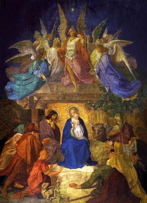 Birth Of Christ, Catholic Christmas, Luke 2, Mother Art, Christian Artwork, Religious Paintings, Blessed Mother Mary, Religious Images, Jesus Christus