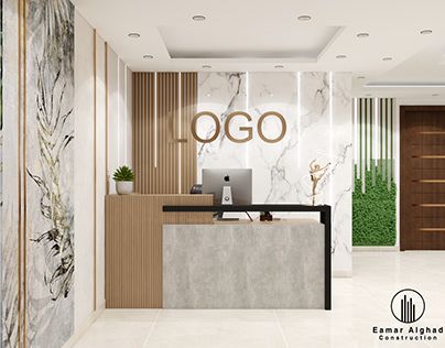 Clinic Reception Design Medical Center, Dental Reception Design, Reception Design Interior, Dental Clinic Reception Design, Clinic Reception Design, Office Reception Table Design, Dental Clinic Interior, Dental Reception, Dental Design Interior