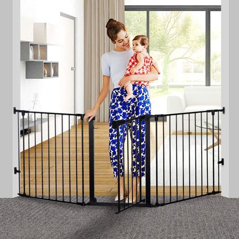 Large Baby Gate, Baby Gate With Door, Extra Wide Baby Gate, Baby Barrier, Wide Baby Gate, Baby Gate For Stairs, Kids Gate, Baby Play Yard, Gate Door