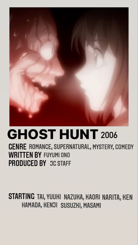 Ghost Hunt Anime, Comedy Writing, Ghost Hunting, Supernatural, Ghost, Romance, Writing, Anime, Quick Saves