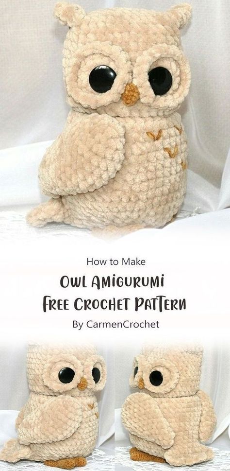 Crochet Bird Patterns, Owl Crochet Patterns, Crochet Toys Free, Crochet Birds, Crochet Baby Toys, Crochet Animals Free Patterns, Crochet Design Pattern, Beginner Crochet Projects, Crochet Amigurumi Free Patterns