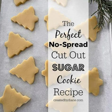 EASY Sugar Cookie Recipe | Created by Diane No Spread Sugar Cookie Recipe, Easy Sugar Cookie Recipe, Sugar Cookie Dough Recipe, No Bake Sugar Cookies, Cut Out Sugar, Cut Out Cookie Recipe, Sugar Cookie Recipe Easy, Cherry Cookies, Rainbow Cookies