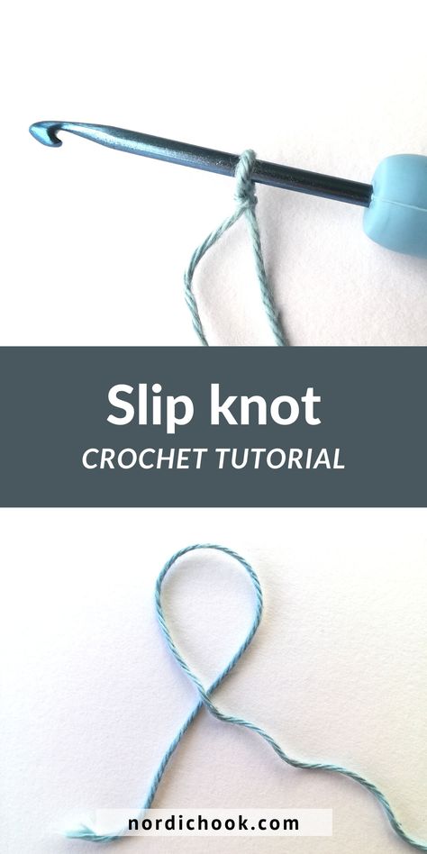 This free crochet tutorial shows how to make a slip knot step by step (in English or Spanish). It includes clear photo instructions and suits for complete beginners. #crochettutorial #slipknot #learncrochet #crochetbeginner #crochet #crochetstitches Slip Knot Crochet, Crochet Chain Stitch, Crochet Classes, Beginner Crochet Tutorial, Slip Knot, Knots Tutorial, Crochet Chain, All Free Crochet, Learn How To Knit