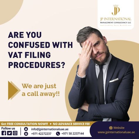 We keep you up-to-date with latest VAT laws and manage your taxes. VAT and CONSULTING Services for Business in UAE: -Tax Consulting -Business Consulting -Payroll Services -Financial Reviews -Internal Auditor Get your FREE CONSULTATION NOW!!! Contact/Whatsapp: +971502237144 / 042272237 Email: info@jpinternationaluae.ae #companysetup #companylicense #businesslicense #businesssetup #PROservices #VAT #accounting #accountmanagement #VATregistration #accountant #newbusinessmainland Payroll Services, Consulting Website, Tax Consulting, Bookkeeping And Accounting, Cash Flow Statement, Labor Law, Regulatory Compliance, New Bus, Business Consulting