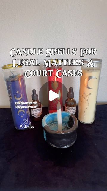 Waleska Rosario on Instagram: "If your having trouble with legal matters or upcoming court cases, here are some candle spells you can perform, depending on your particular needs.

Some tips:

👉🏽Write your petition on a boundless butcher paper and put it under the candle

👉🏽Anoint the candle with High John oil for victory. You may also use other oils: olive oil for peace and victory, sunflower for protection & success, sweet almond for overcoming obstacles.

👉🏽Dress your candle with herbs: High John for victory, calendula for protection in legal matters & move justice in your favor, Cascara Bark for legal matters & winning court cases.

Follow for more witchy content

Join the Virtual Coven & learn how to manifest your best life using spells & folk magick rituals

Visit the shop for a Spells For Legal Matters, Spell For Court Case, Spell To Win A Court Case, Spells To Win Court Case, Magick Rituals, Court Case Spell, Witchcraft Tools, Witch Spell Book, Overcoming Obstacles