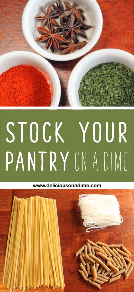 Stock your pantry on a dime - Delicious on a Dime Cooking On A Dime, Easy Quick Dinners, Cheap Meals For Two, Cheap Healthy Recipes, Pantry Basics, Bunny Chow, Stock Your Pantry, Affordable Recipes, Living On A Dime