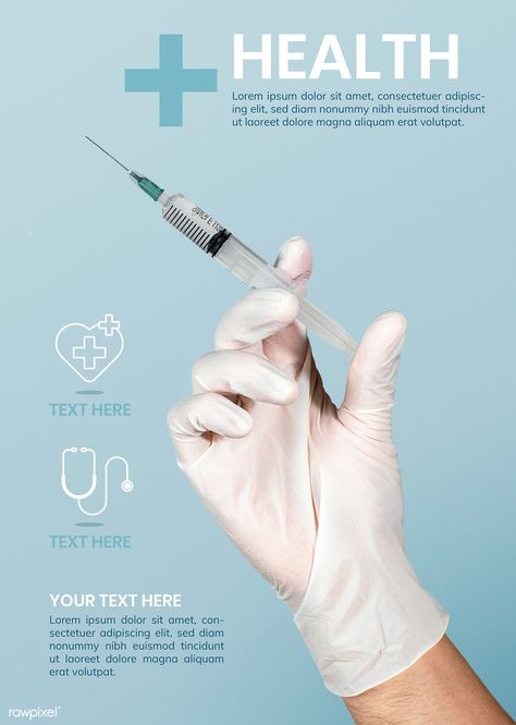 Gloved hand holding a syringe poster template vector | free image by rawpixel.com / sasi Healthcare Ads, Remedies For Tooth Ache, Doctor Shows, Medical Hospital, Medical Posters, Fashion Poster Design, Cabinet Medical, Social Templates, Medical Design