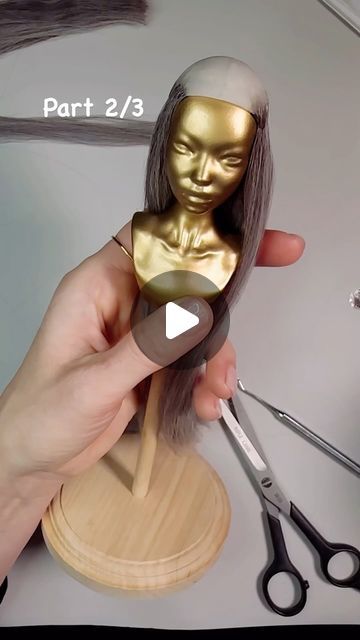 Olga Kamenetskaya 🇺🇦 on Instagram: "Part 2/3 Mini tutorial “Wig with a straight parting”  #wigmaking #dollwig #tutorial #wigtutorial #bjdwig #diy #doll" Doll Wigs Diy, Doll Wig Making, Monster High Doll Wig, Bjd Wig Tutorial, How To Make A Doll Wig, Diy Wig Making Tutorials, Bjd Dolls Tutorial, Doll Wig Tutorial, Doll Hair Tutorial