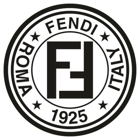 Famous Logos Fashion, Fendi Logo Art, Fendi Logo Wallpaper, Fashion Company Logo, Givenchy Wallpaper, Top Brands Logo, Tshirt Printing Business, Fendi Logo Design, Logo Silhouette