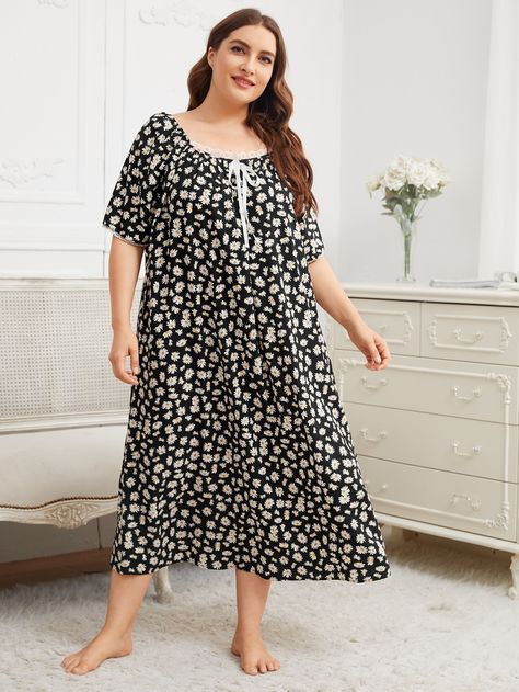 Long Sleep Dress, Nighty Night Dress, Home Dress Women, Trendy Plus Size Fashion, Muslim Women Fashion, Casual Wear Dress, Lace Cami, Nightgowns, Trendy Fashion Women