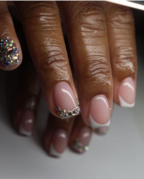 Everyday Nails, Nail Designs Bling, Opi Gel Nails, Squoval Nails, Sassy Nails, Work Nails, French Nail Designs, Nail Stuff, Almond Acrylic Nails