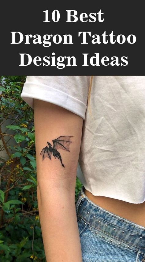 Dragon Tattoo Simple, Black Dragon Tattoo, Medium Size Tattoos, Small Dragon Tattoos, Dragon Tattoo For Women, Omerta Tattoo, Latest Tattoos, Detailed Tattoo, Dragon Tattoo Designs