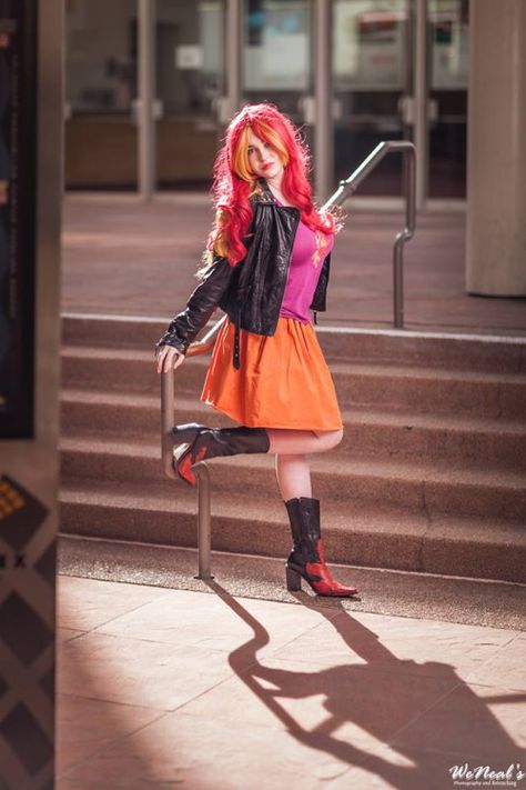 Sunset Shimmer cool cosplay Sunset Shimmer Cosplay, Mlp Silverstream, Storm Costume, Mlp Cosplay, Cool Cosplay, My Little Pony Costume, Halloween Coustumes, Suit Costume, Equestria Girl