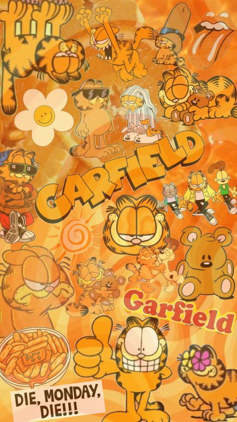 #garfield Wallpaper Backgrounds Garfield, Garfield Thanksgiving Wallpaper, Garfield Iphone Wallpaper, Garfield Wallpaper Ipad, Goth Garfield, Fall Garfield, Garfield Wallpaper Iphone, Garfield Matching Pfp, Garfield Pfp