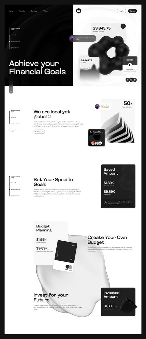 Financial Design Inspiration, Financial Website Design Inspiration, Website Design Consulting, Website Design Finance, Finance Website Design Inspiration, Consulting Website Design Inspiration, Finance Web Design, Consultancy Website Design, Fintech Website Design