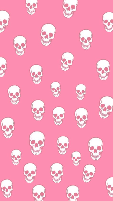 Pink skull wall paper Pink Goth Background, Pink Skull Wallpaper, Goth Background, Pink Goth, Pink Skull, Skull Wallpaper, Aesthetic Wallpapers, Poetry, Wallpapers